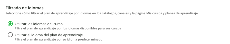 Filtrado de idiomas