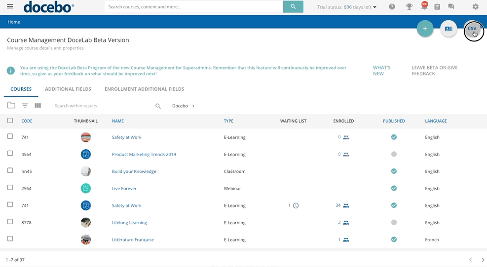 Enrolling users via CSV