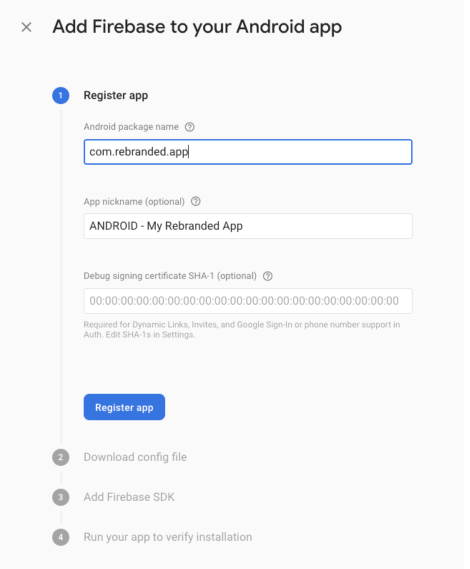 add firebase to your Android app