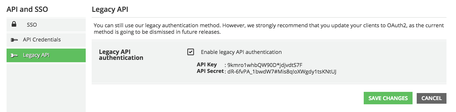 SSO API Legacy App