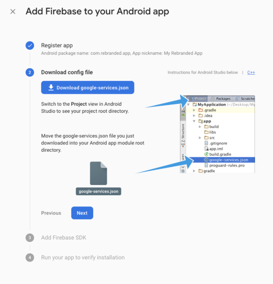 add firebase to your Android app 2