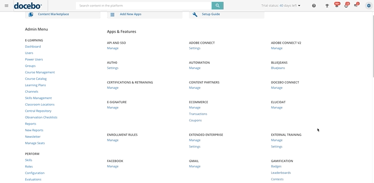 Gamification Settings