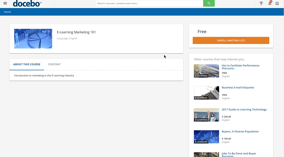Apprenants sur liste attente