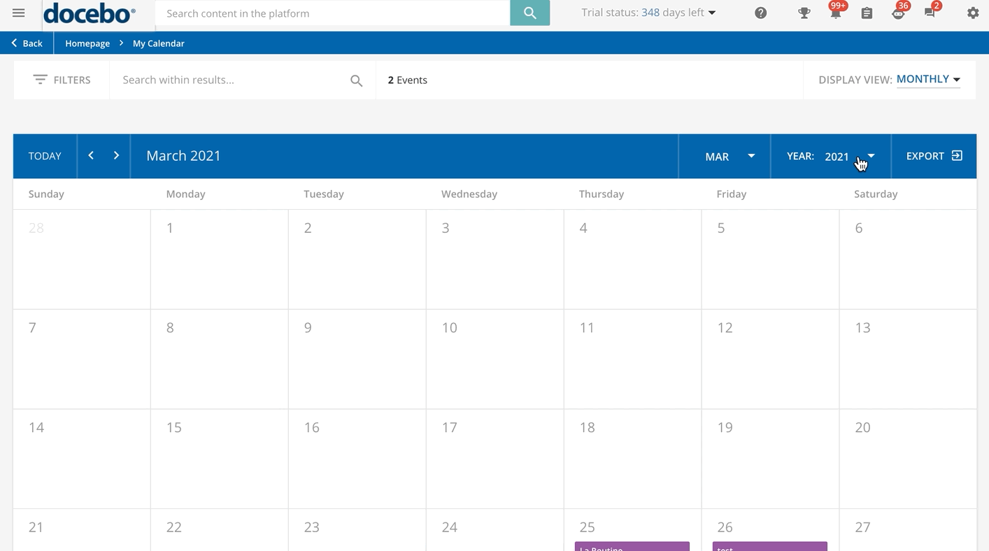 Embedding your Calendar into your Calendar Software or App as a Learner