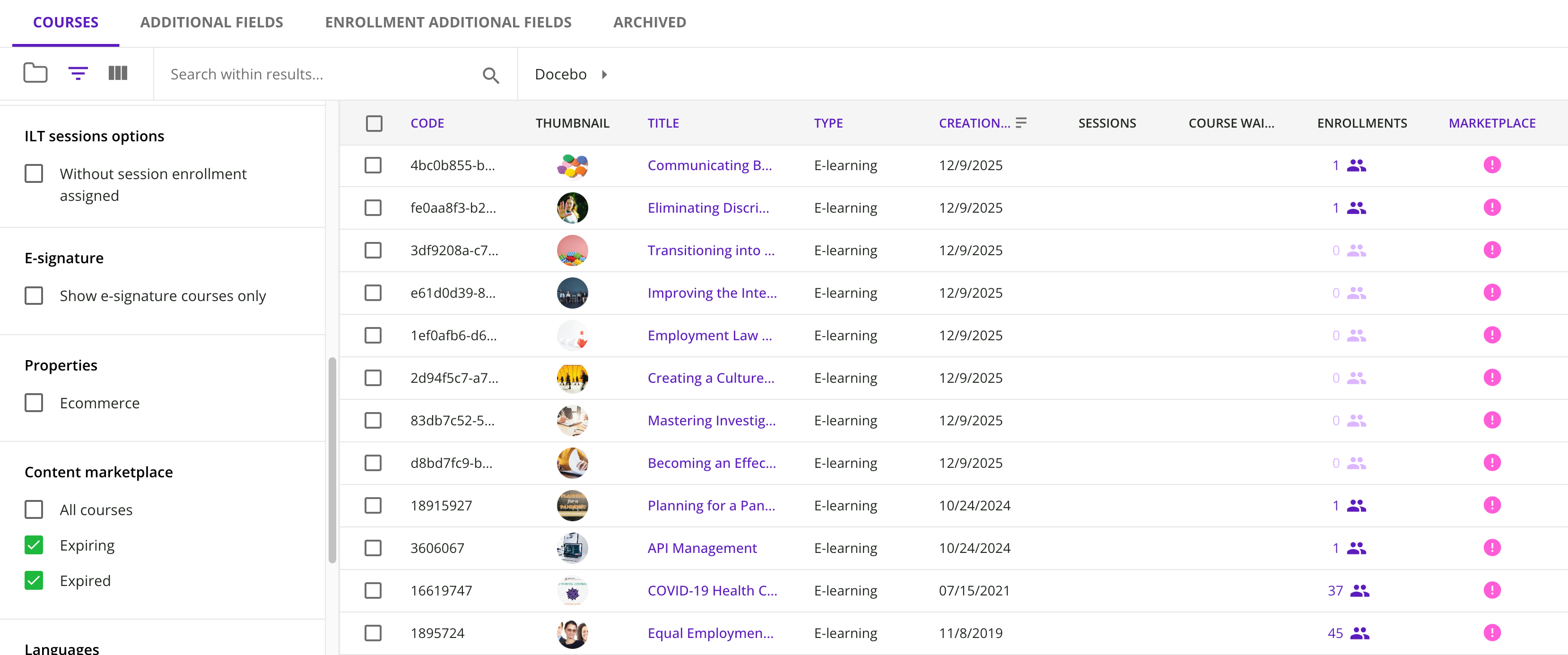 Go1 expired on the Courses page.png