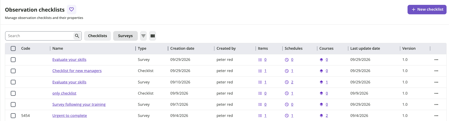 Observation checklists main page.png