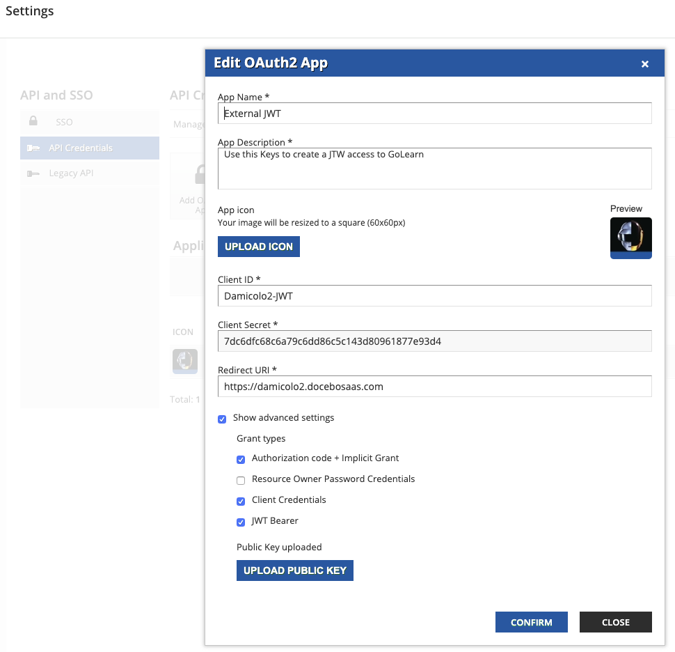 Creación de una aplicación OAuth2