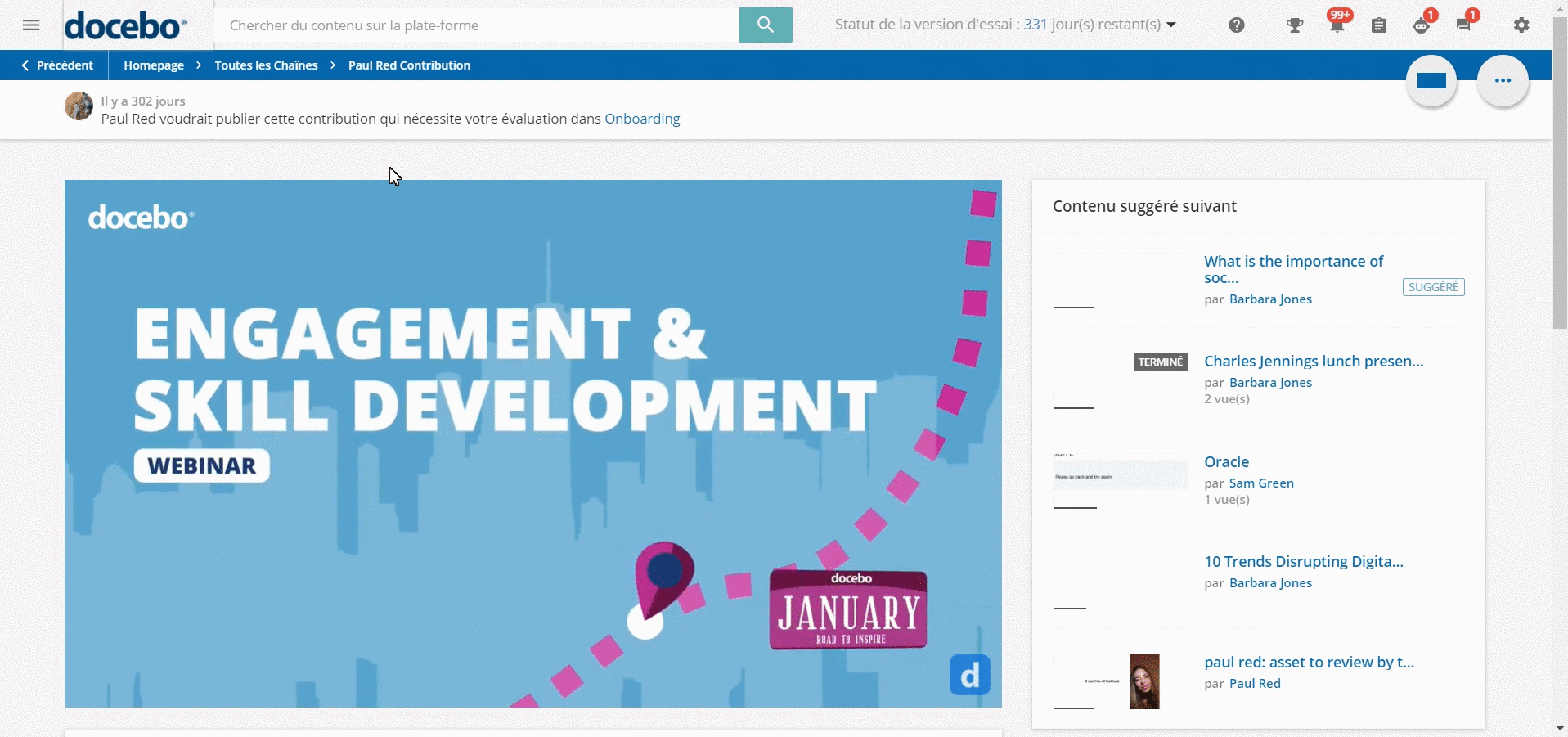 Approuver une contribution