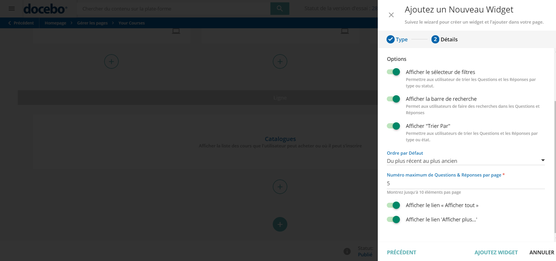 Questions et Reponses
