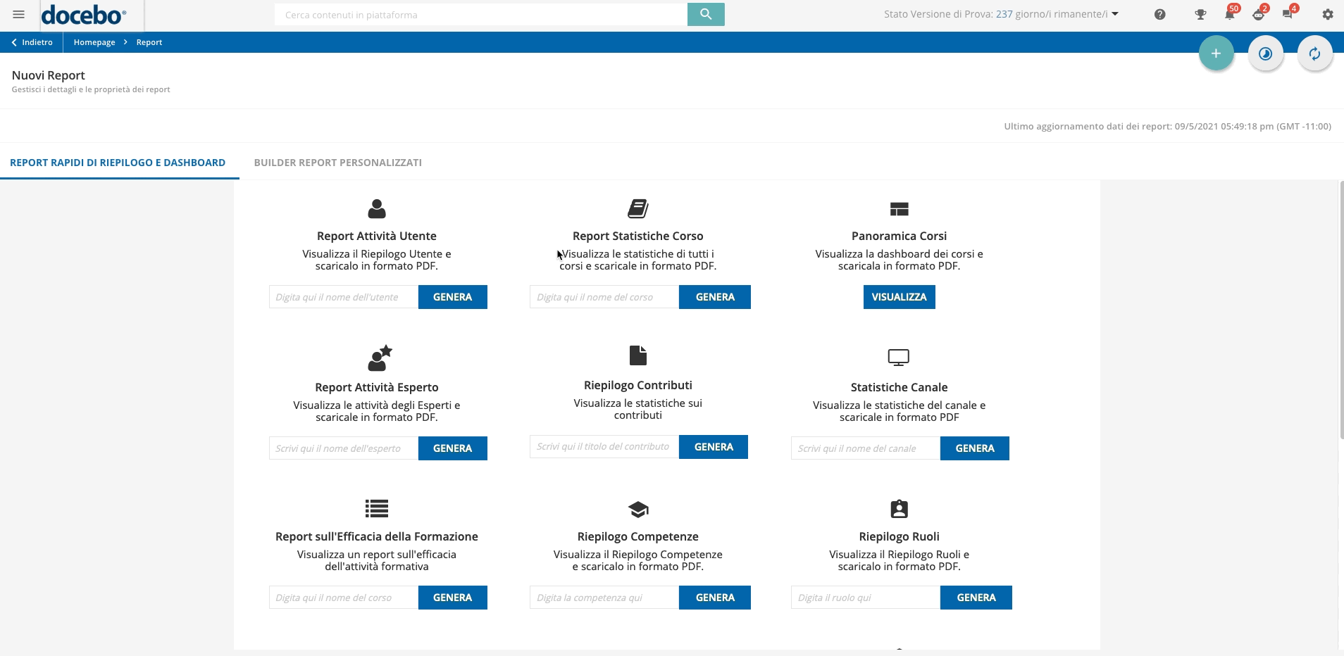 I Report Personalizzati di Discover, Coach and Share