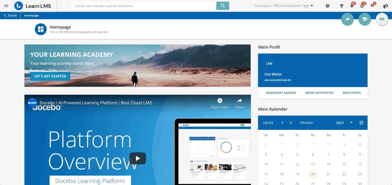 Anzeigen und Konfigurieren von Kanälen
