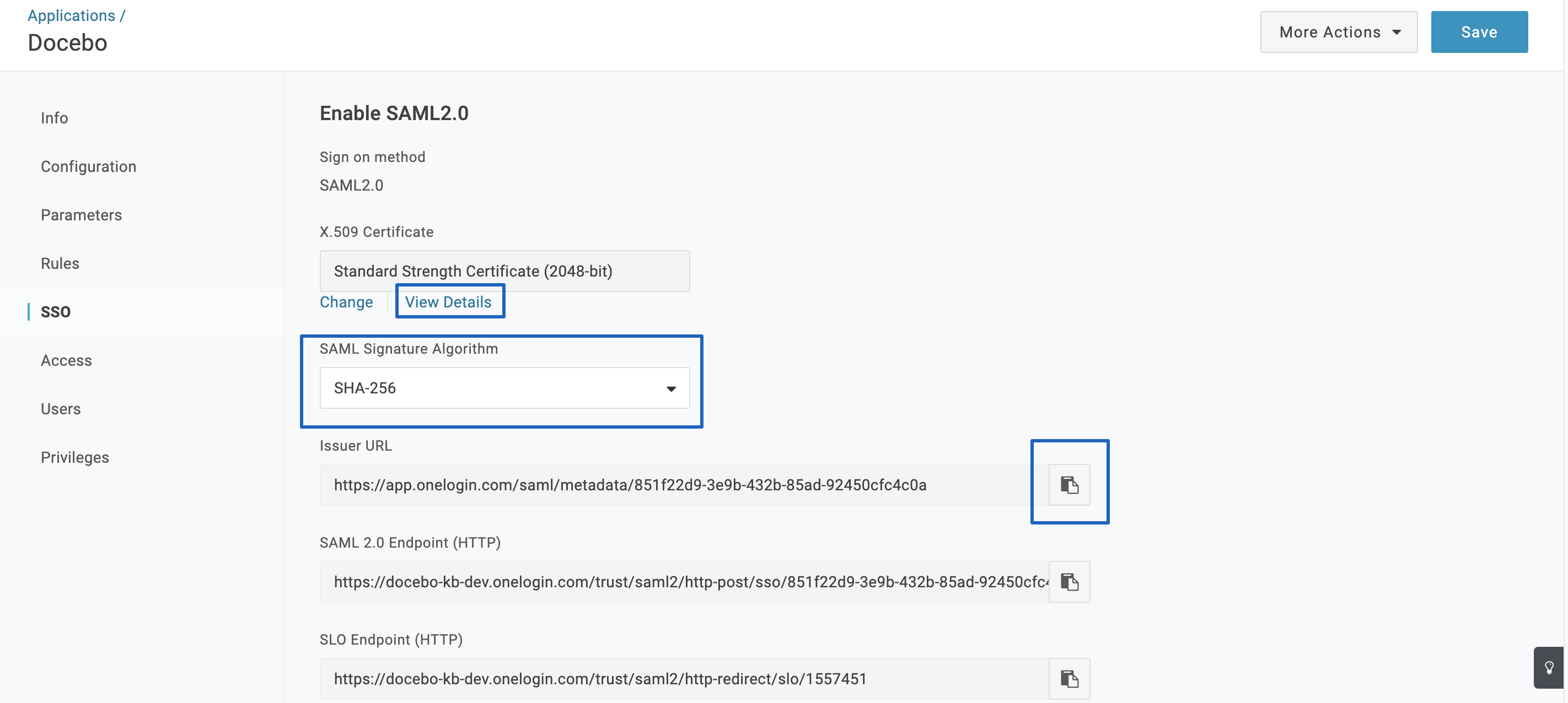 SSO Configuration