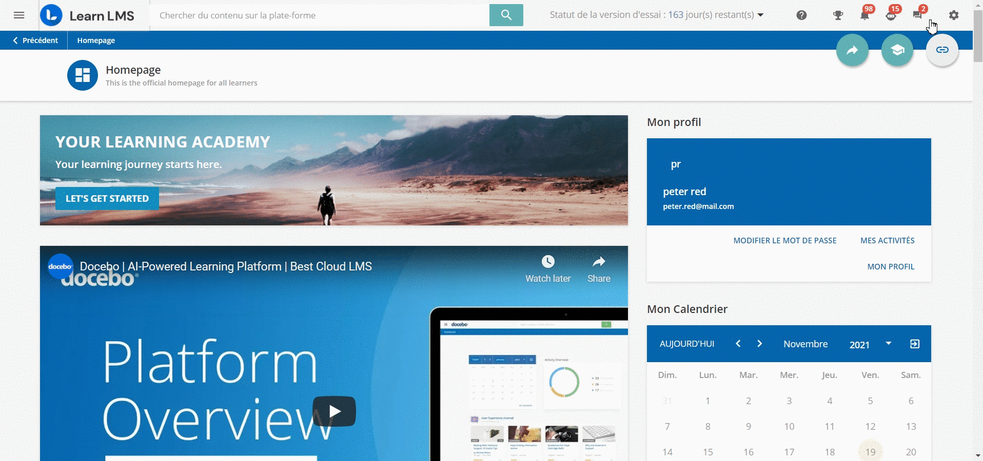 Configurer l'application ecommerce