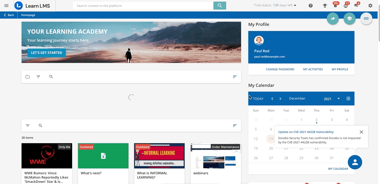 Discover, Coach and Share Settings