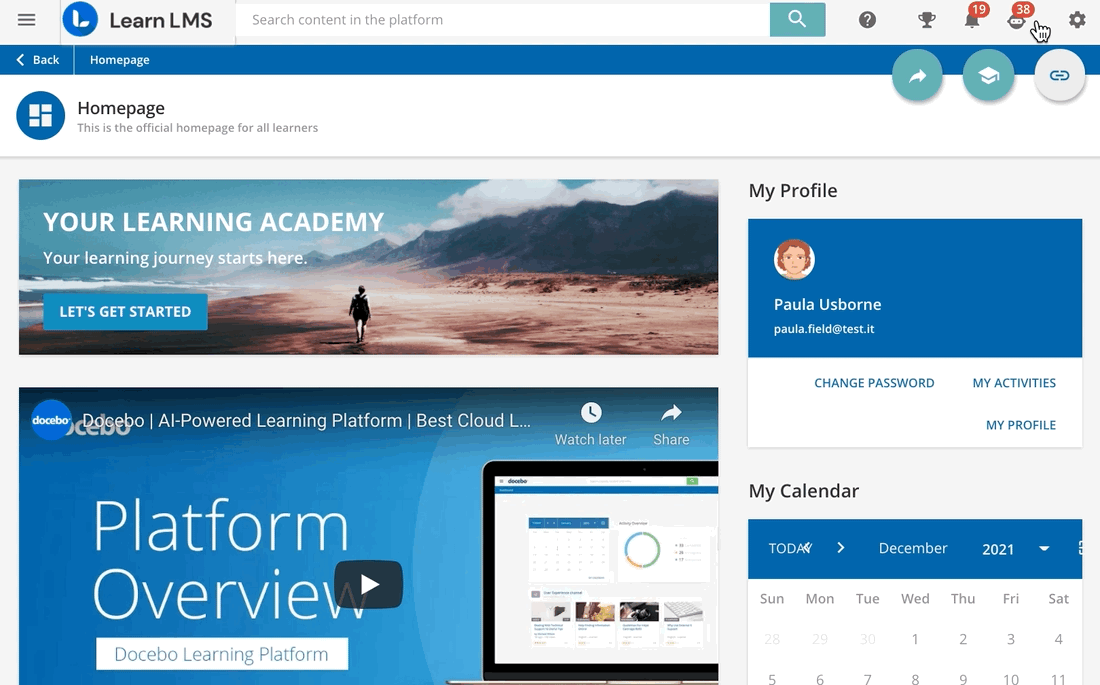 Accessing the course report