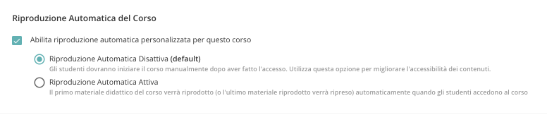 Player - Riproduzione Automatica