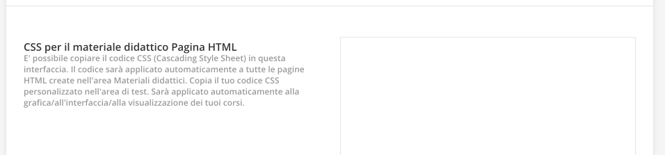 CSS per il materiale didattico.