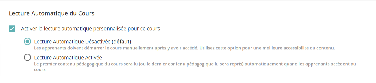 Lecture automatique du cours