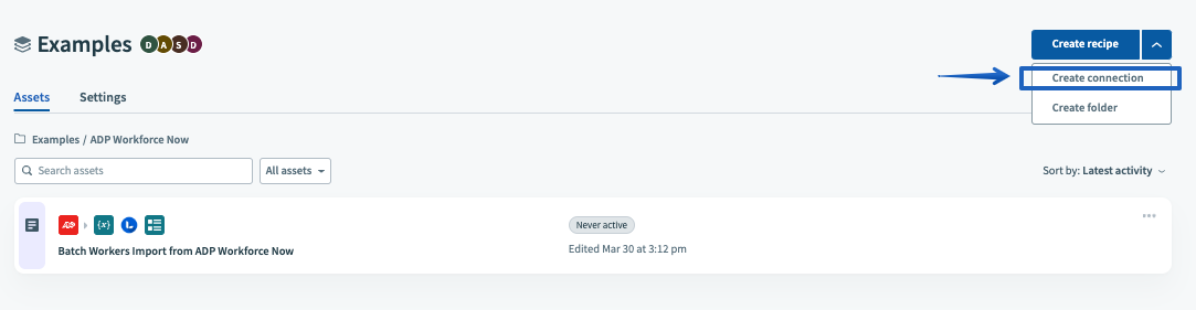 Pressing Create Connection in Docebo Connect