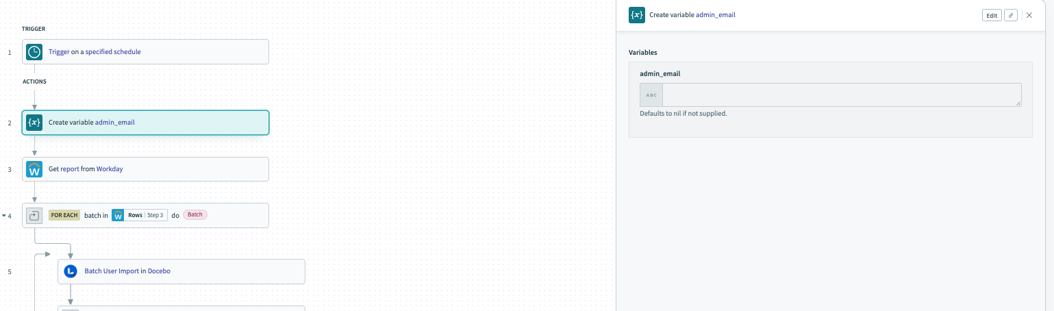 Configuring the admin email in the recipe