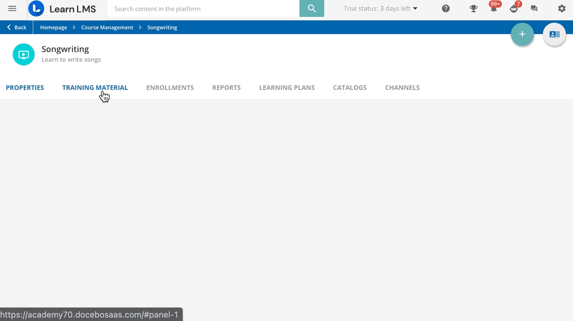 Training Materials and Course Widgets