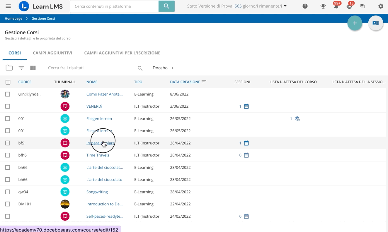 Assegnare un Corso a una Categoria