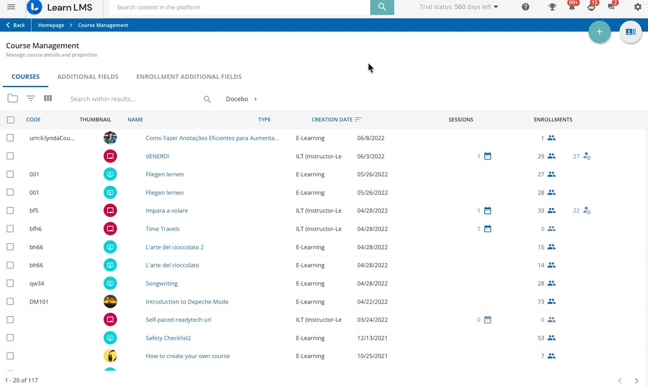 Duplicating an E-Learning Course