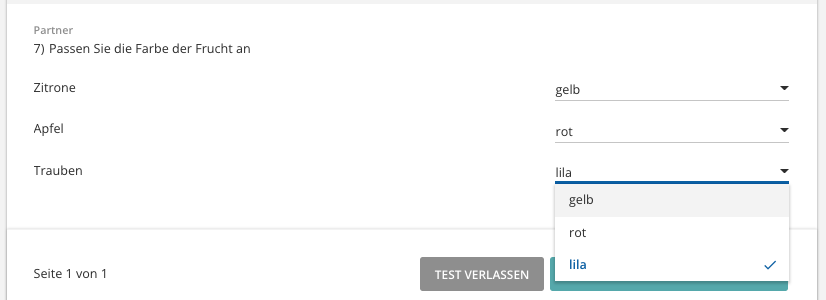 Assoziation-Fragetyp