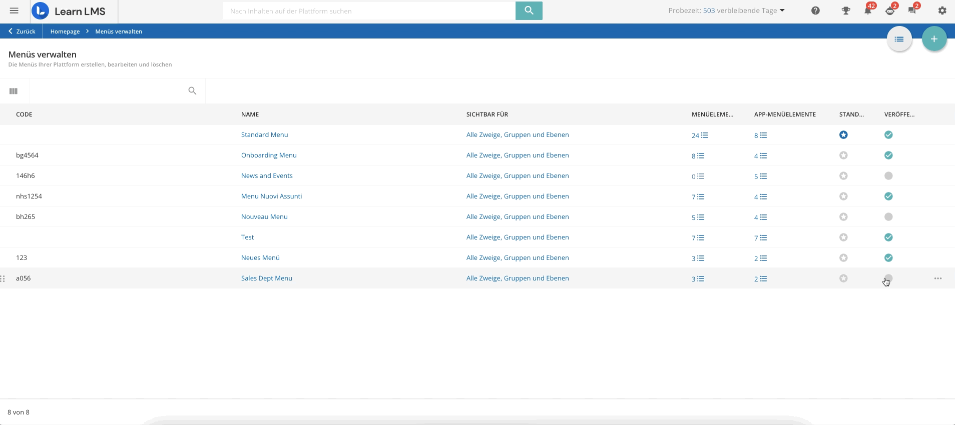Hinzufügen von Seiten zu Desktop-Menüs 2