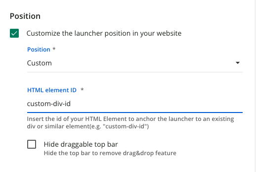 App Launcher Configuration Options