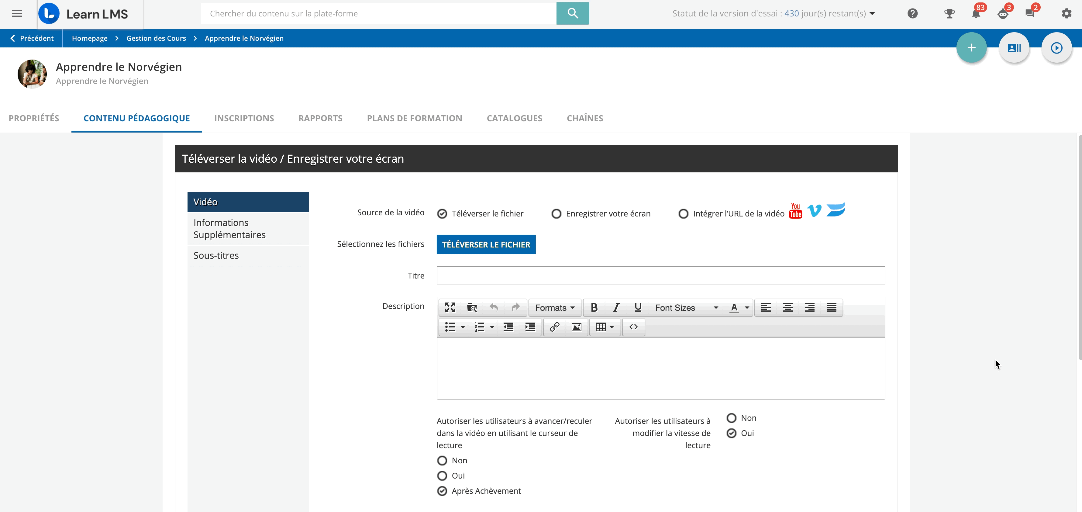 Configurer les Options d’Enregistrement d’Ecran