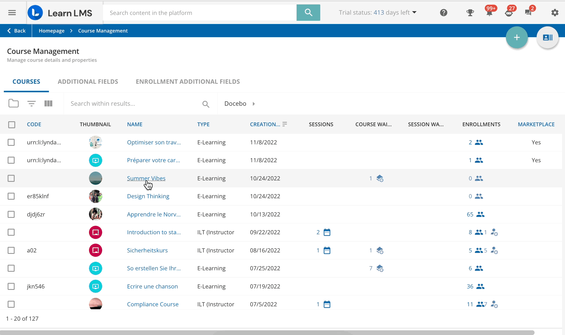 Uploading a video as training material