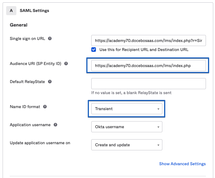 Docebo for SAML - Okta single sign-on configuration example – Docebo ...