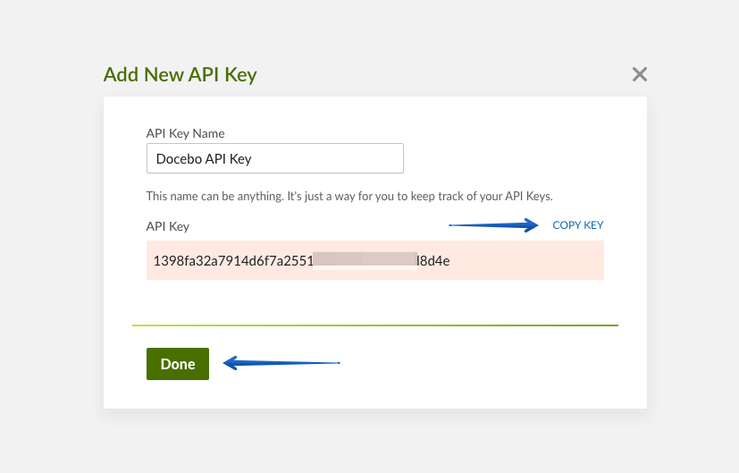 Retreiving the API key