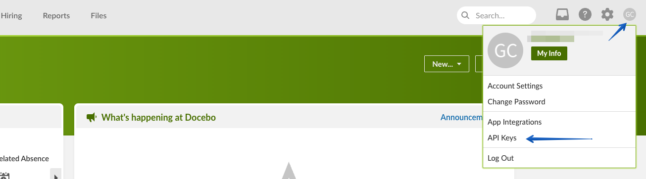 Accessing the My API Keys section
