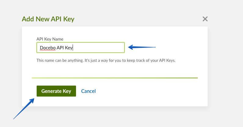 Naming the API key