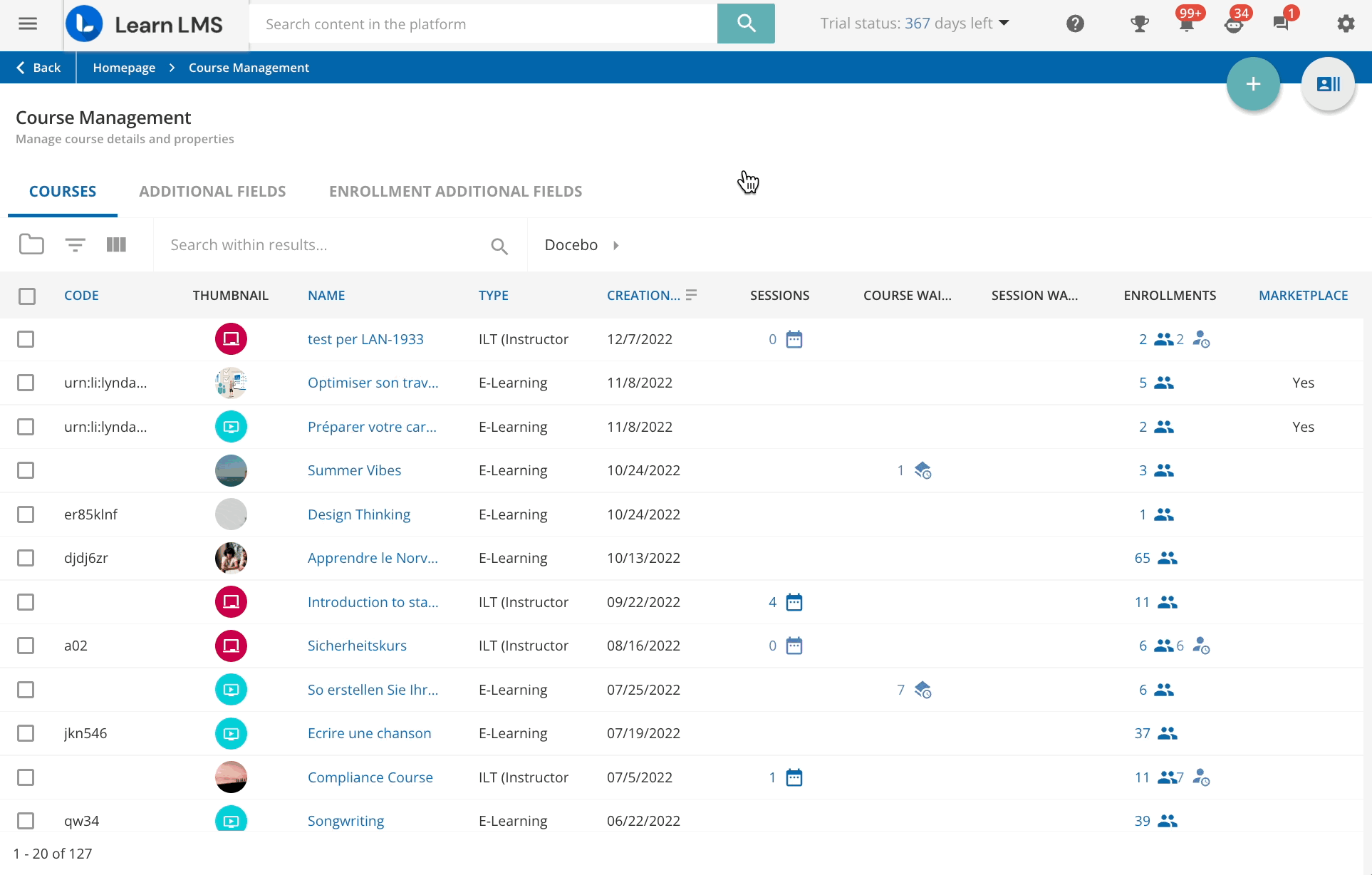 Managing Enrollments for Sessions
