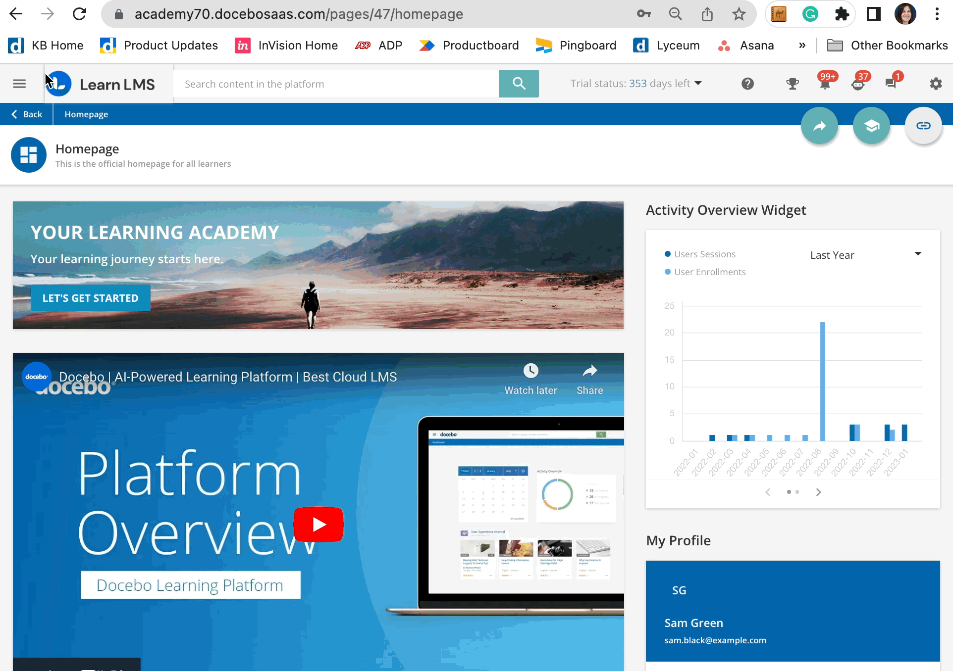 Retriving the course and the session IDs