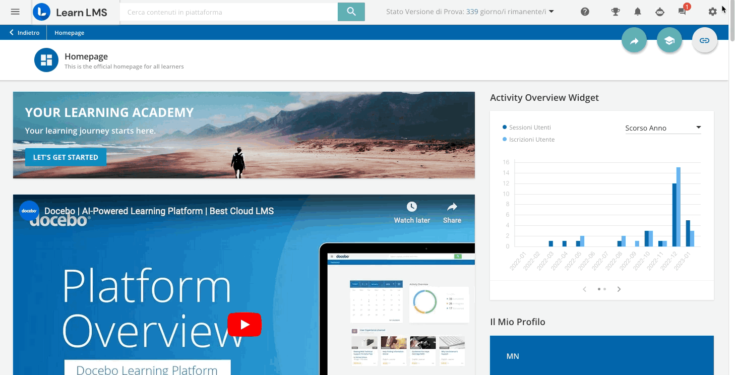Abilita Panoramica Competenze e Dashboard Competenze